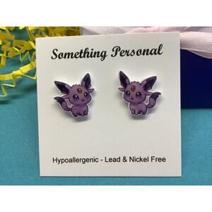 Espeon - Pokemon Inspired Stud Earrings - Gift Boxed - Chibi Cute - Eeveelution